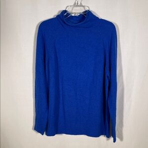 AVA & VIV WOMENS ROYAL BLUE MOCK NECK SWEATER 1X